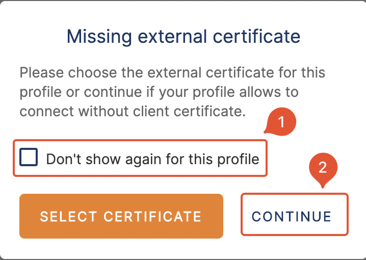 OpenVPN במאק-Missing external certificate.png